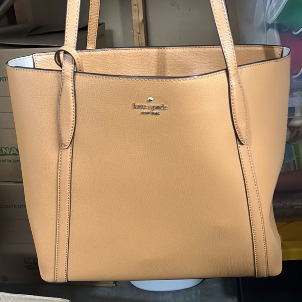 Kate Spade Tan Leather Tote Bag